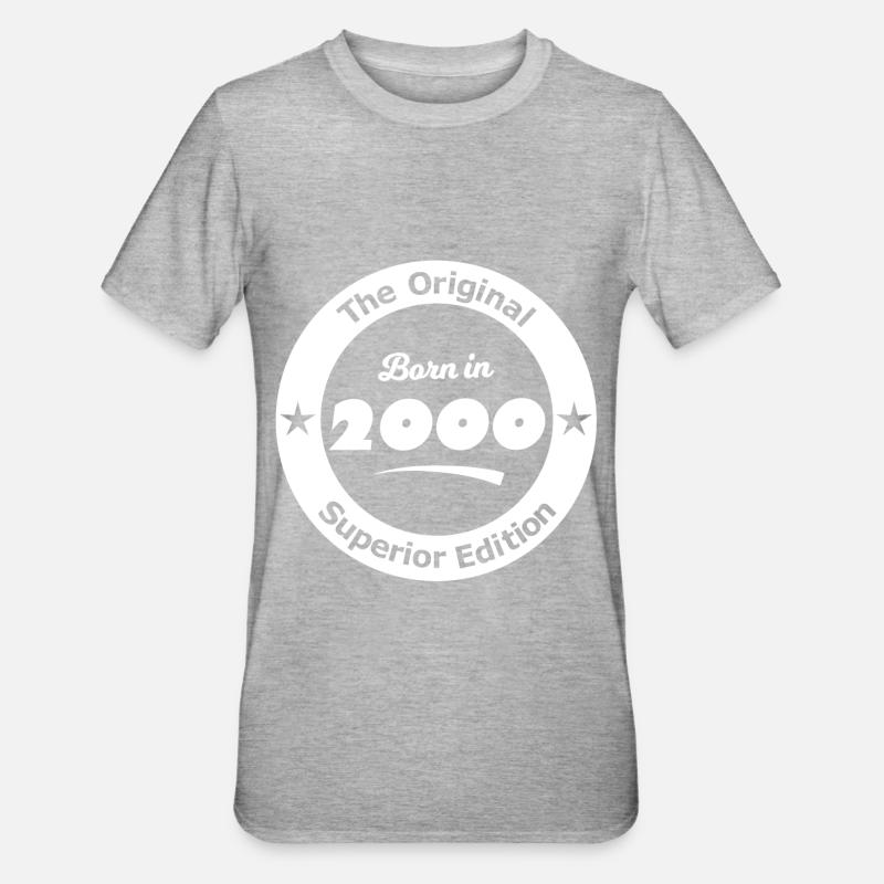 Né en 2000 - T-shirt polycoton Unisexe - gris chiné
