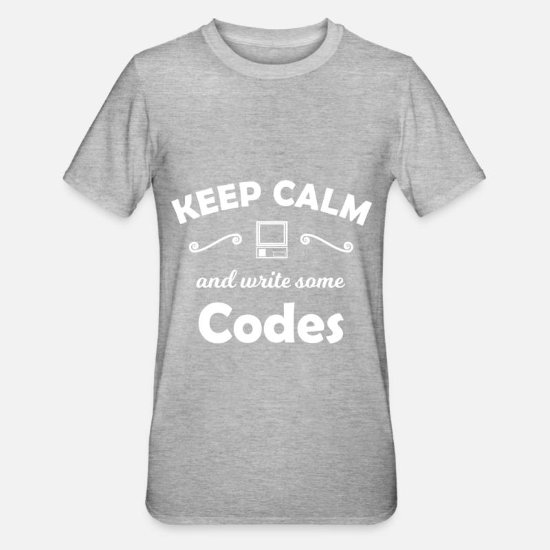 Programmeur de code - T-shirt polycoton Unisexe - gris chiné