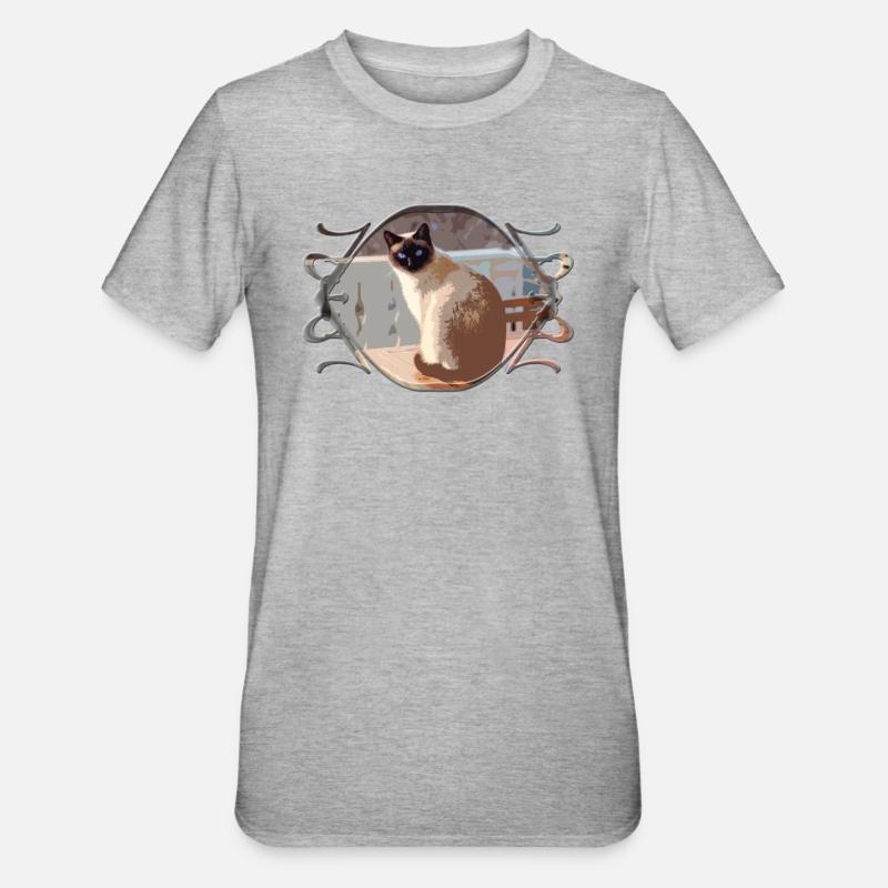 Chat, chat, chat - T-shirt polycoton Unisexe - gris chiné