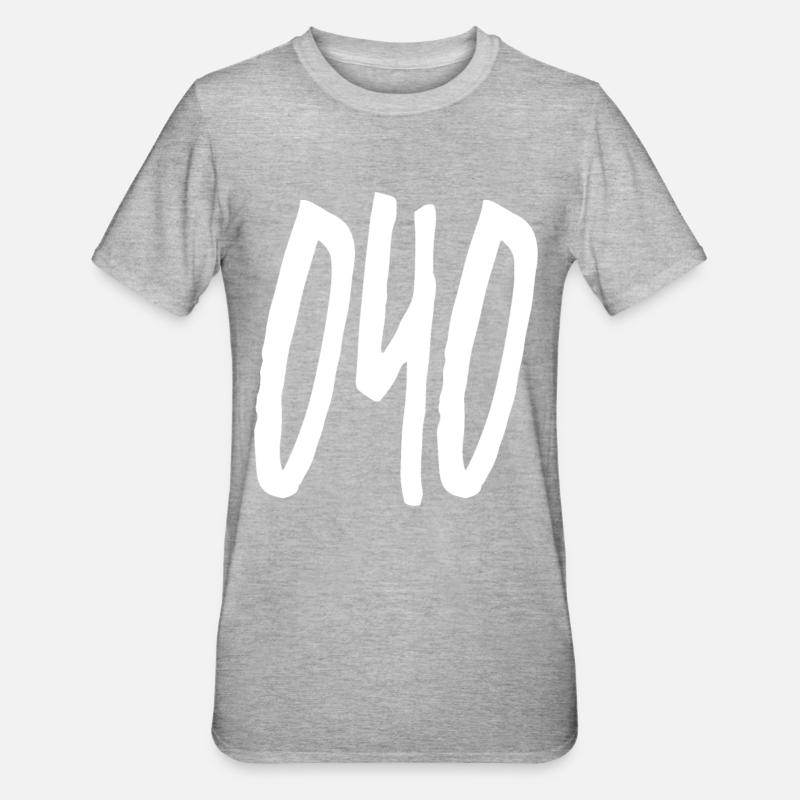 040 Hamburg area code - Unisex Polycotton T-Shirt - heather grey