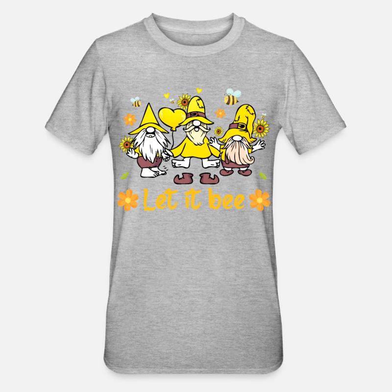 Let It Bee Bee - Unisex Polycotton T-Shirt - heather grey