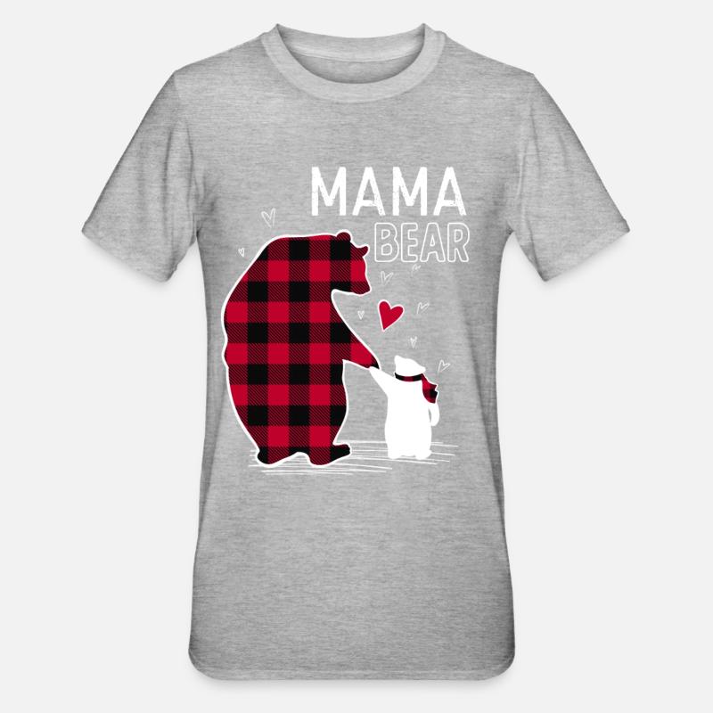 Maman Ours - T-shirt polycoton Unisexe - gris chiné