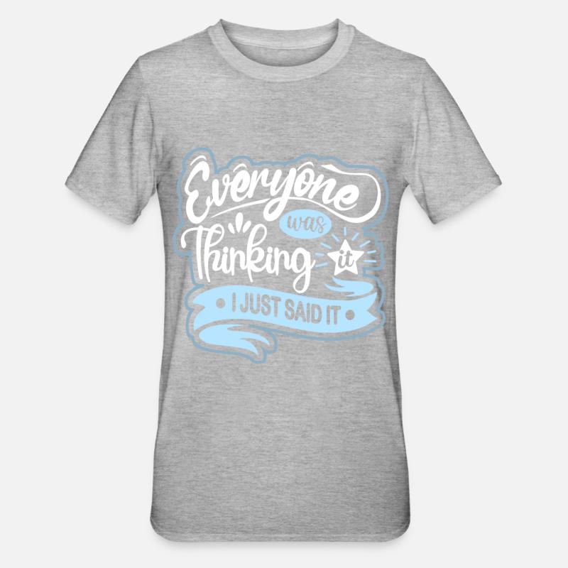 Funny saying, mind reading - Unisex Polycotton T-Shirt - heather grey