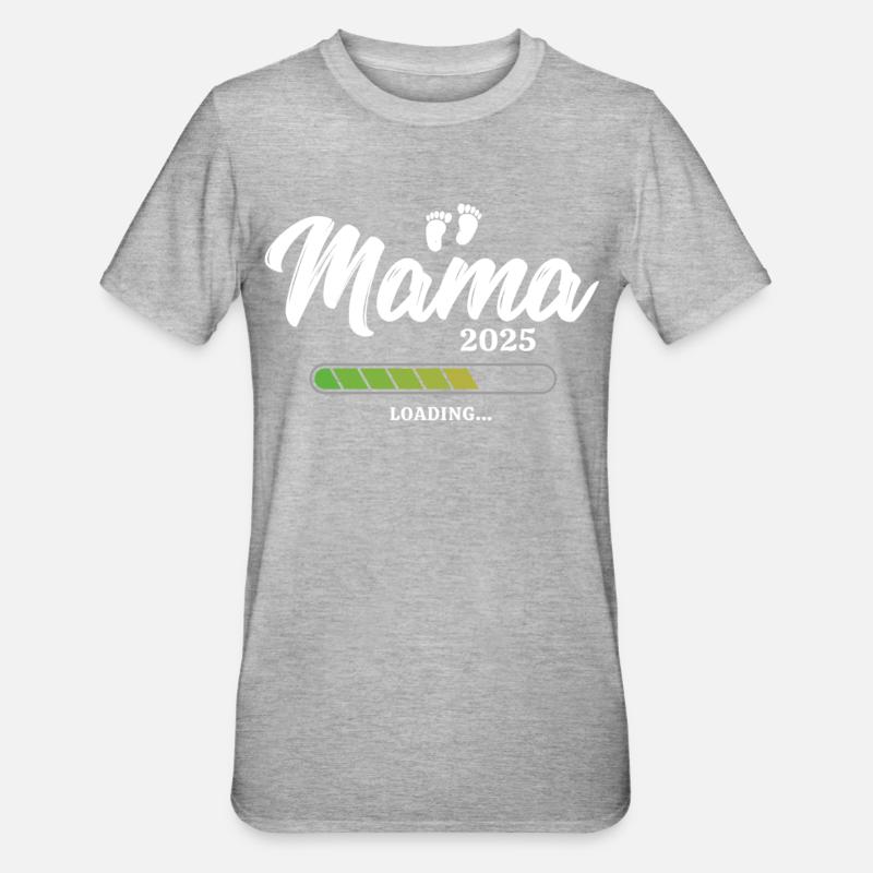 Mama Loading 2025 - Unisex Polycotton T-Shirt - heather grey