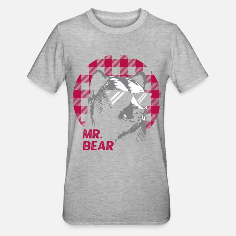 M. Bear - T-shirt polycoton Unisexe - gris chiné