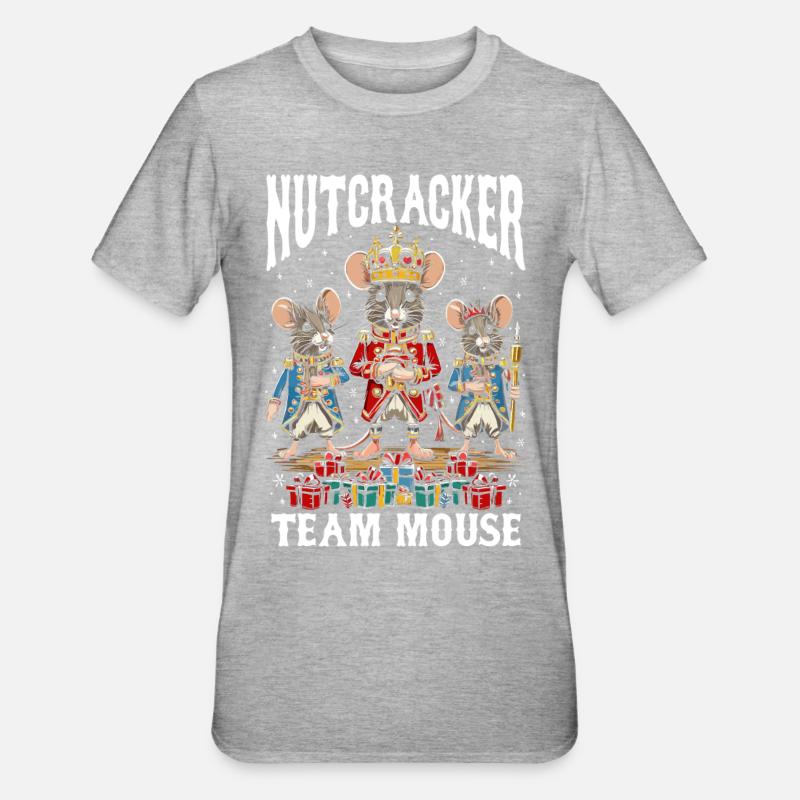 Nutcracker Team Mouse - Unisex Polycotton T-Shirt - heather grey