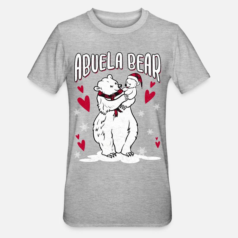 Ours Abuela - T-shirt polycoton Unisexe - gris chiné