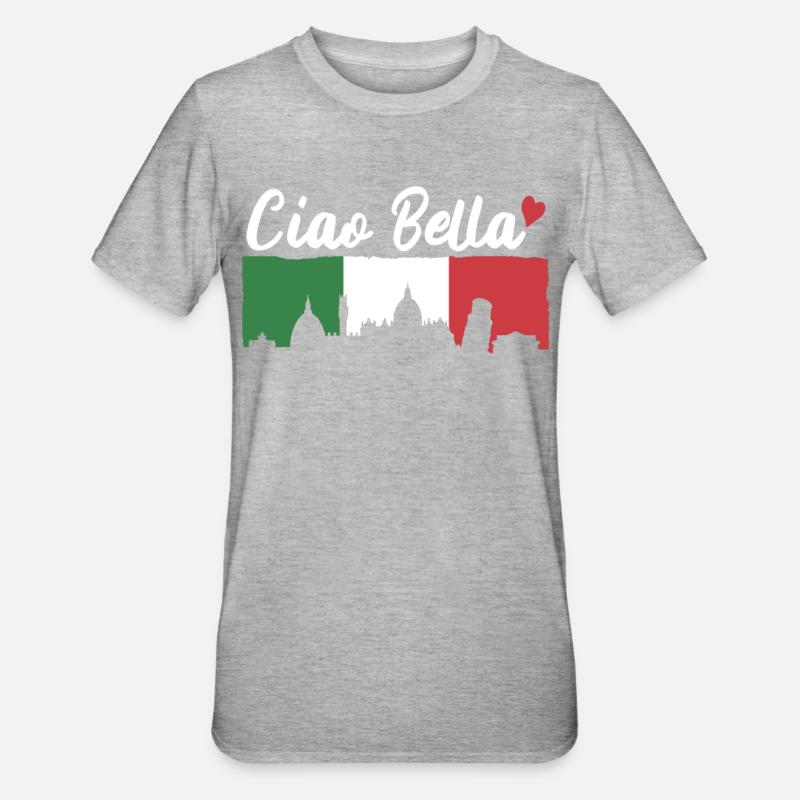 Ciao Bella - T-shirt polycoton Unisexe - gris chiné