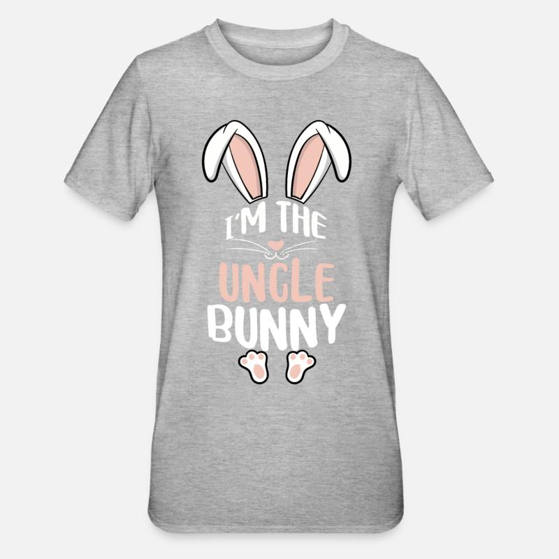 I'm The Uncle Bunny - Unisex Polycotton T-Shirt - heather grey