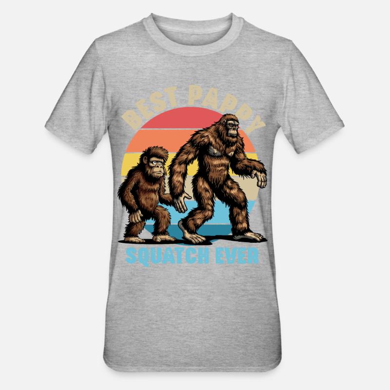 Best Pappy Squatch Ever - Unisex Polycotton T-Shirt - heather grey
