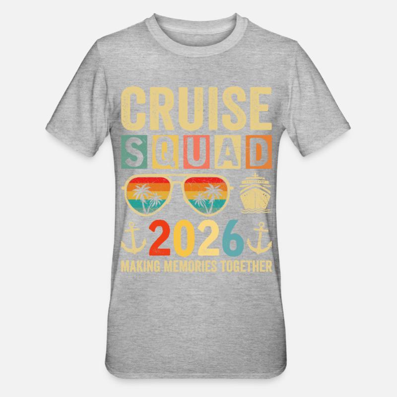 Escouade de croisière 2026 - T-shirt polycoton Unisexe - gris chiné