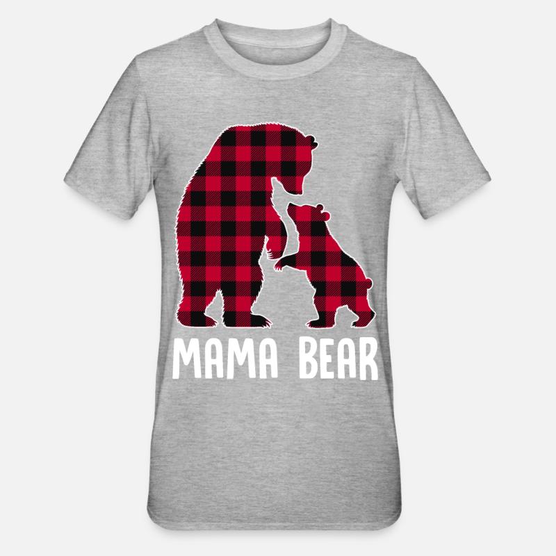 Maman Ours - T-shirt polycoton Unisexe - gris chiné