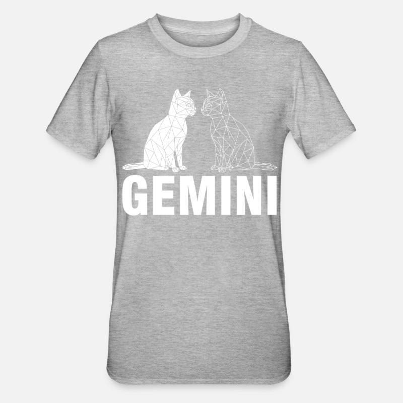 Gémeaux - T-shirt polycoton Unisexe - gris chiné