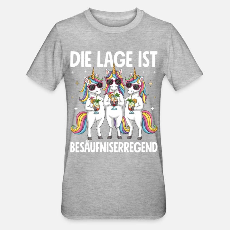 The situation is drunkenness - Unisex Polycotton T-Shirt - heather grey