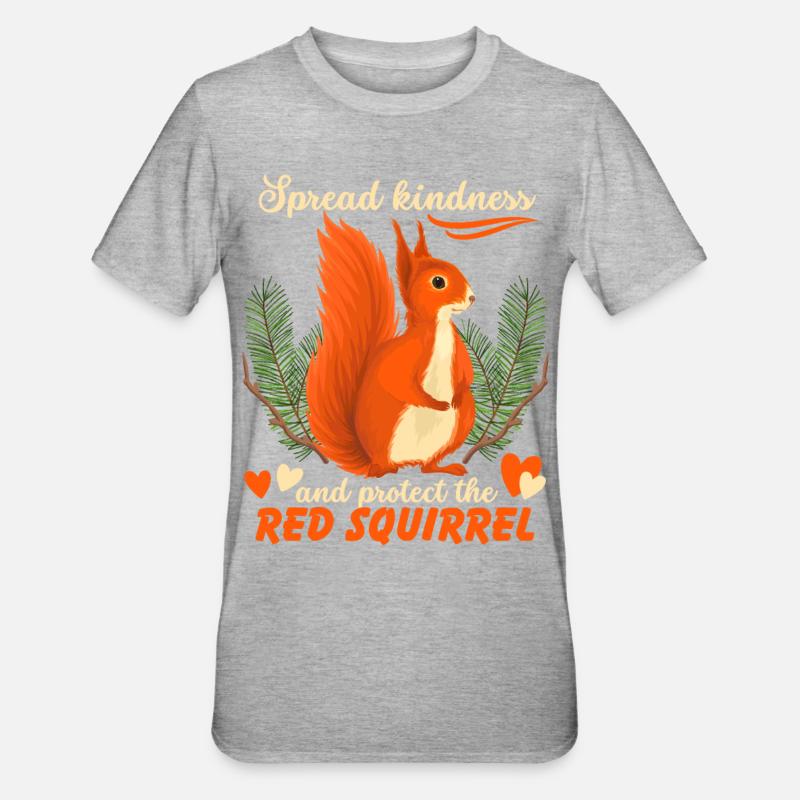 Funny Squirrel Saying, Red Squirrel - Unisex Polycotton T-Shirt - heather grey