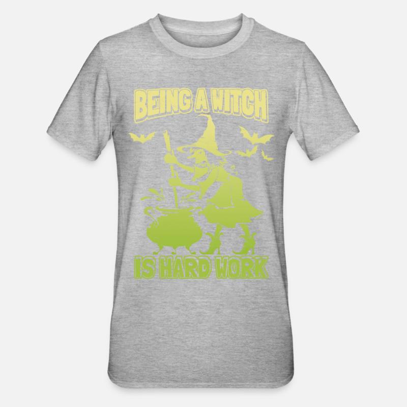 Hexe, Hexenkunst, Witchcraft, Hexengebräu, Spruch - Unisex Polycotton T-Shirt - Grau meliert