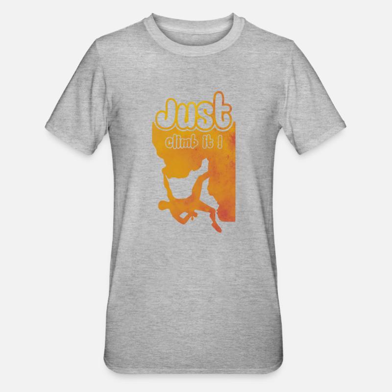 Just climb it! - Unisex Polycotton T-Shirt - heather grey