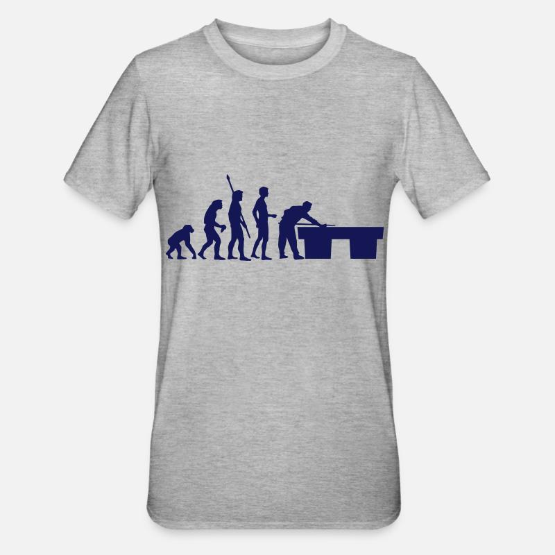 evolution_billard - T-shirt polycoton Unisexe - gris chiné