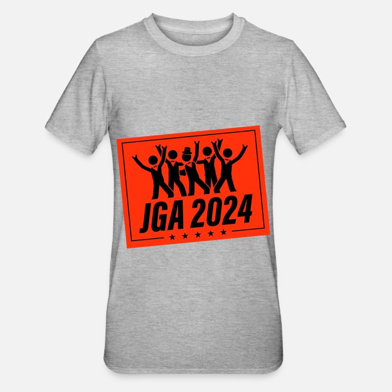 Junggesellen Abschied 2024 - Unisex Polycotton T-Shirt - Grau meliert