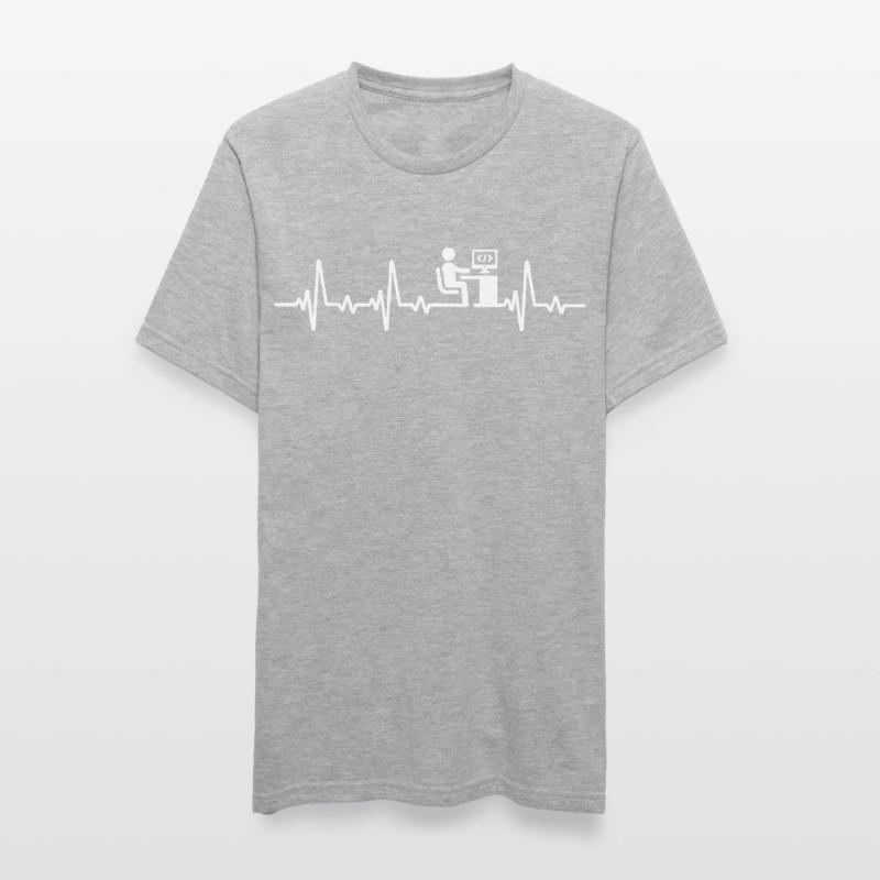 Programmierer Herzschlag Informatiker code Unisex Polycotton T-Shirt