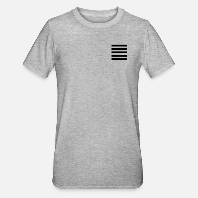 Rayé - T-shirt polycoton Unisexe - gris chiné