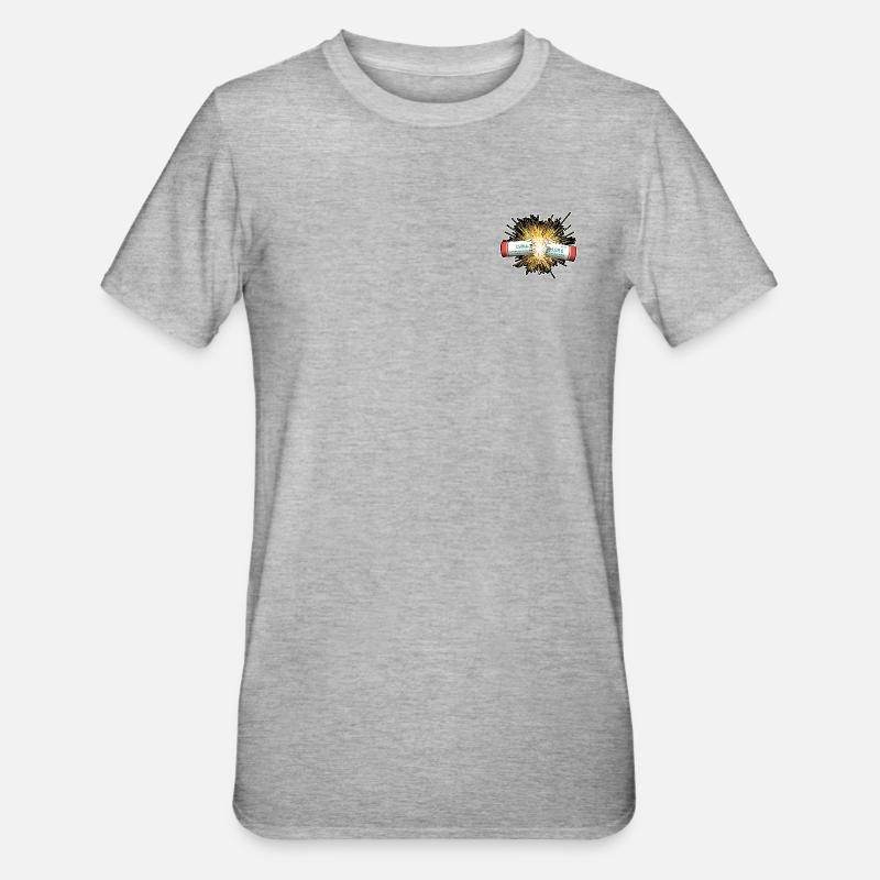 Firecracker Pyro - Unisex Polycotton T-Shirt - heather grey