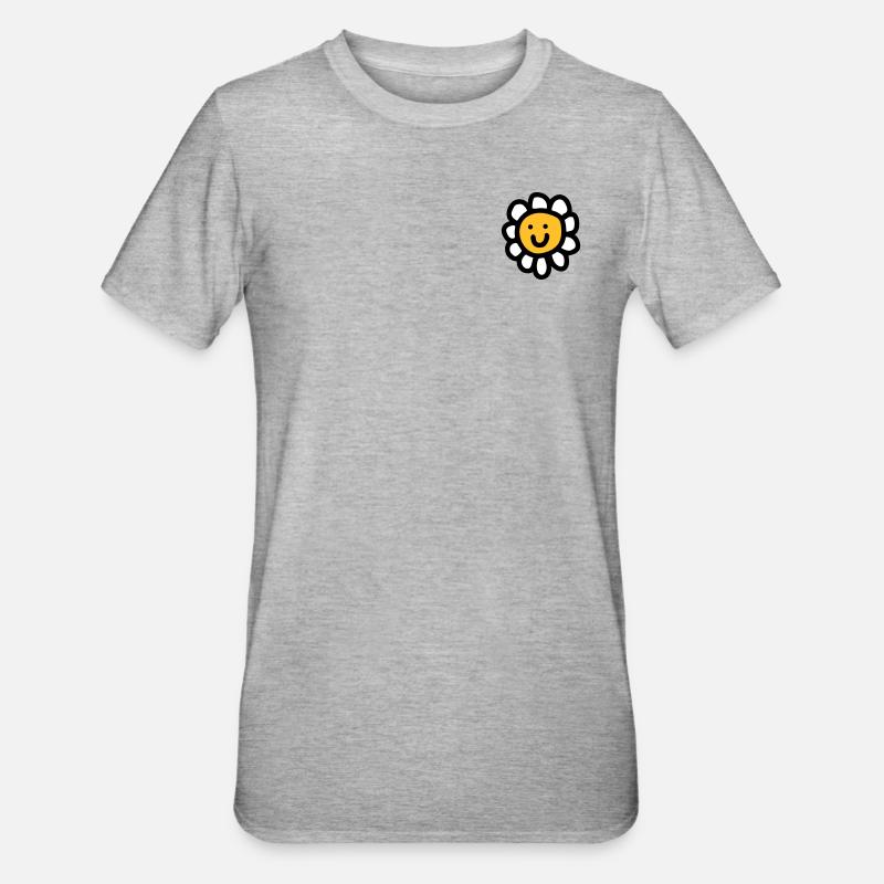 Gänseblümchen - Unisex Polycotton T-Shirt - Grau meliert