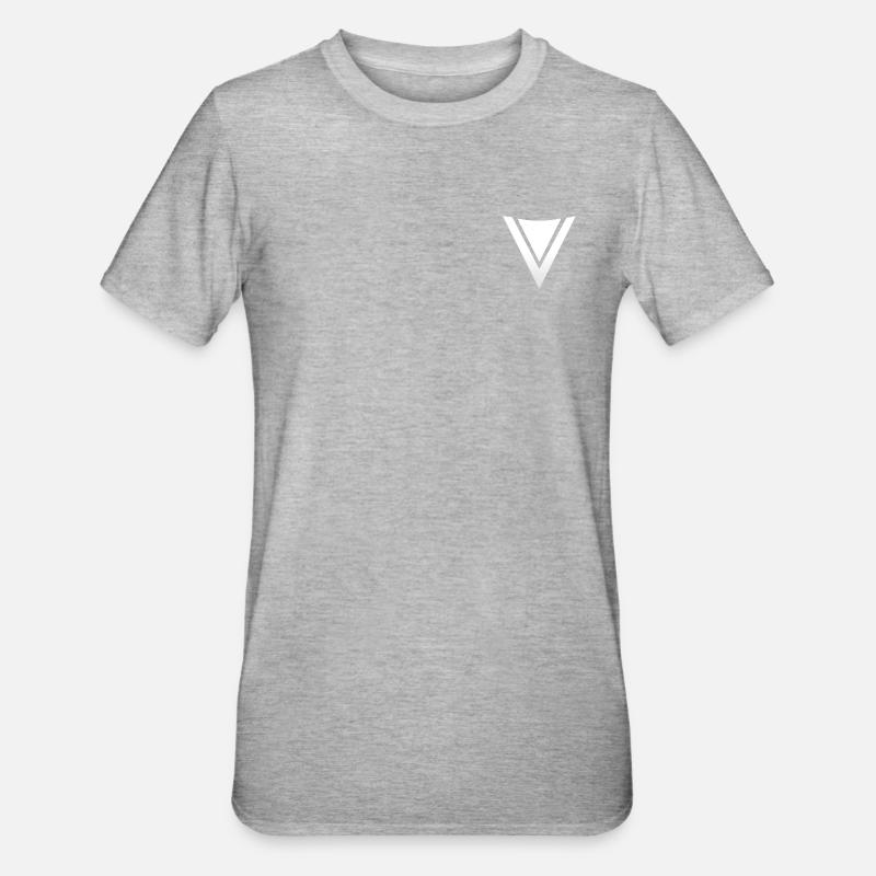 FronzeDE Basic Weiß - Unisex Polycotton T-Shirt - Grau meliert