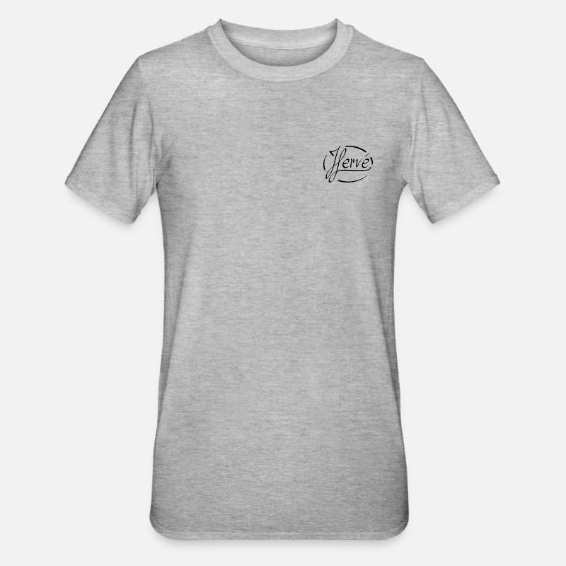 Hervé - T-shirt polycoton Unisexe - gris chiné