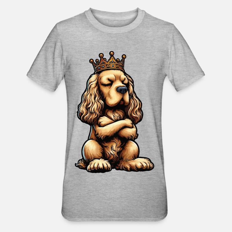 Cocker Spaniel Cockerhund Cocker Spaniel Besitzer - Unisex Polycotton T-Shirt - Grau meliert