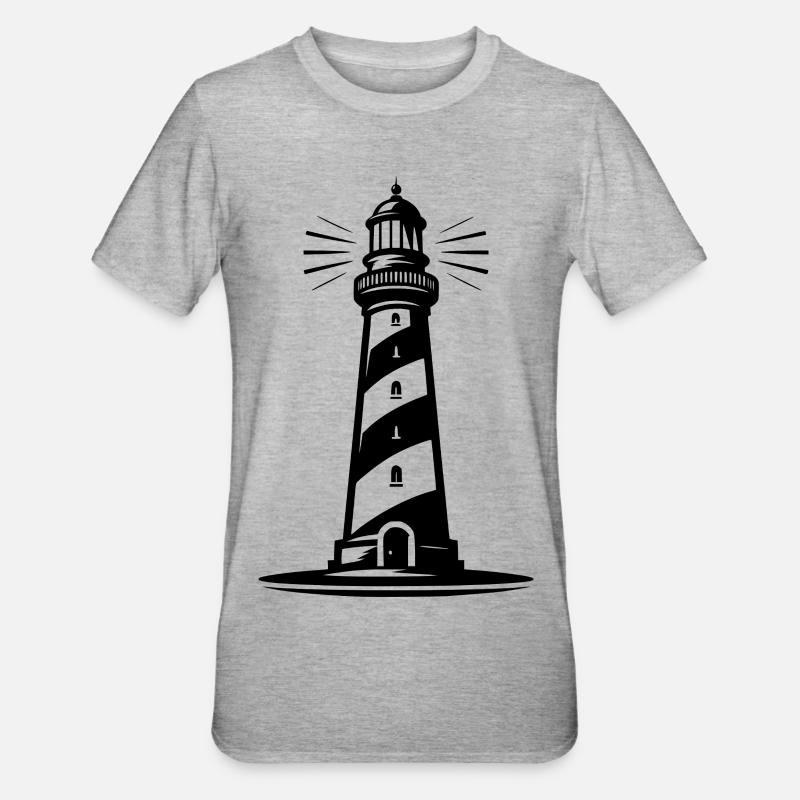 faro - Maglietta unisex, mix cotone e poliestere - grigio melange
