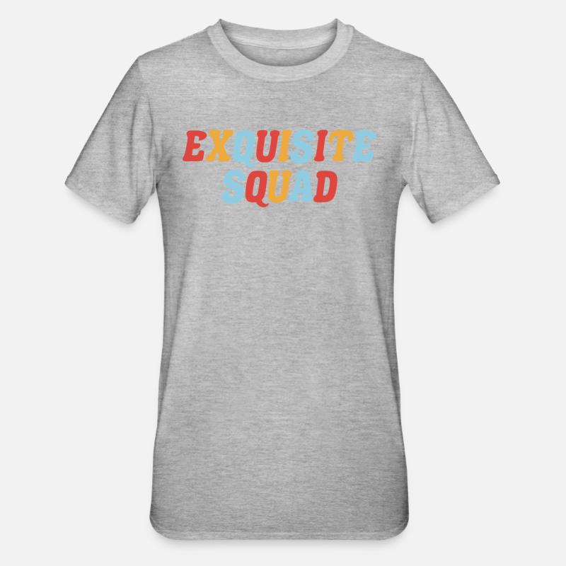 Squad-Grafik - Unisex Polycotton T-Shirt - Grau meliert