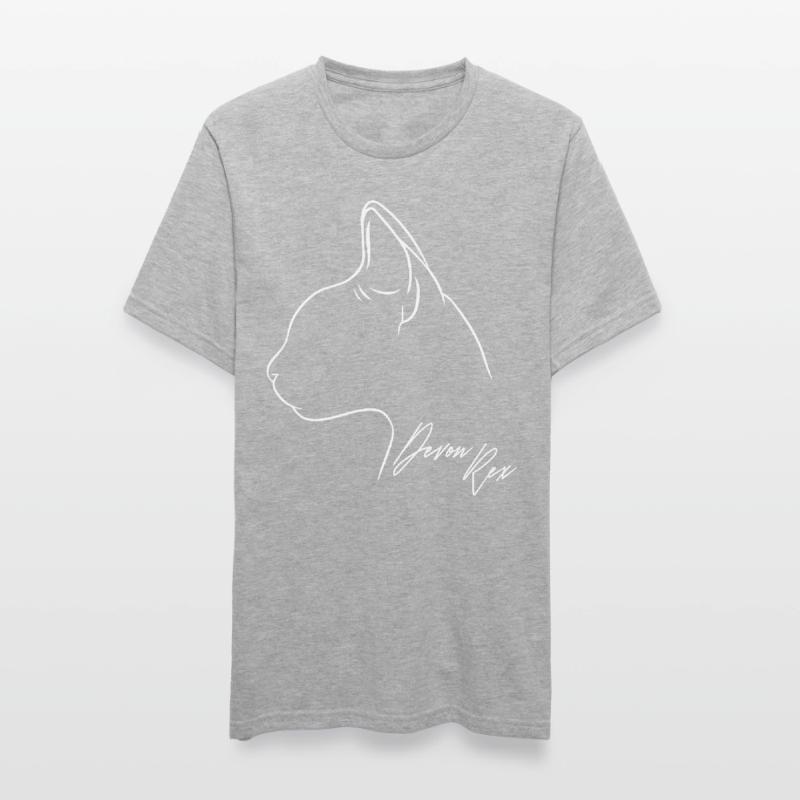 Devon Rex Profil Chat Chat Wilsigns T-shirt polycoton Unisexe