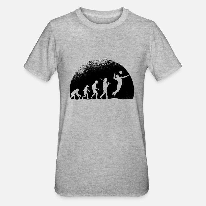 Evolution Volleyball - T-shirt polycoton Unisexe - gris chiné