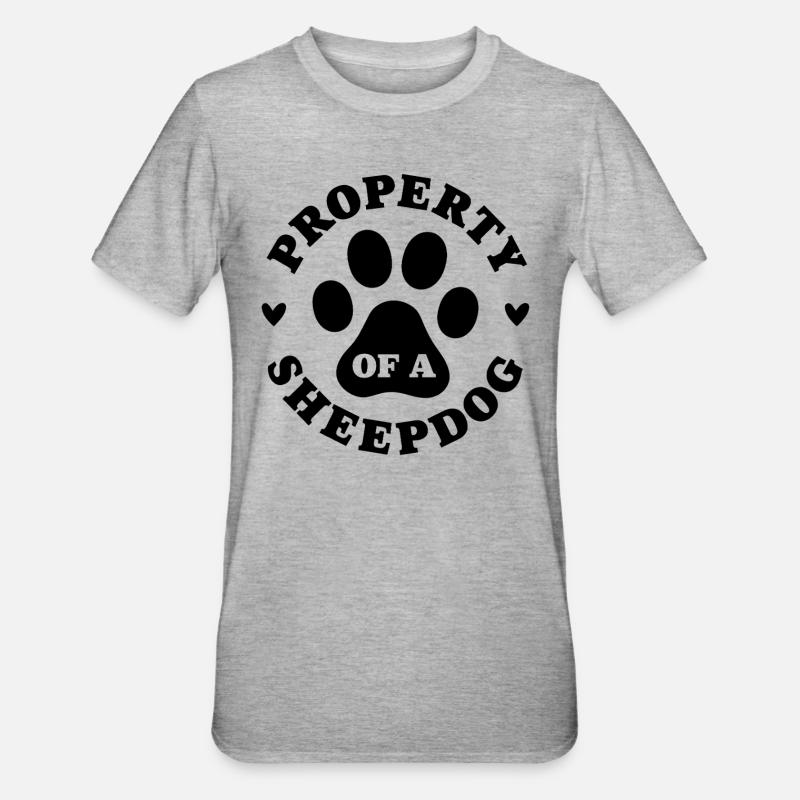 Eigentum eines Schäferhundes - Unisex Polycotton T-Shirt - Grau meliert