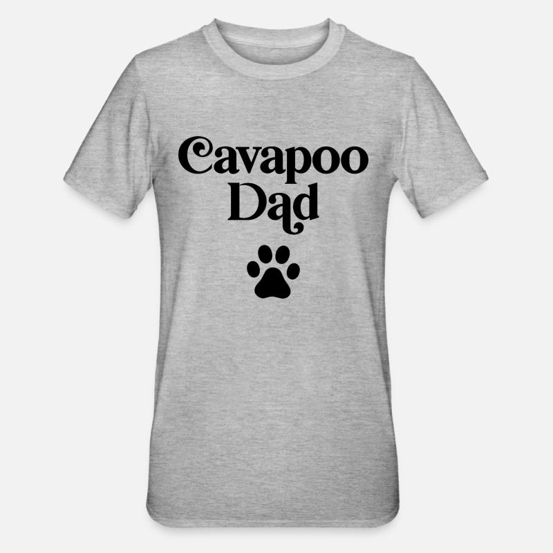 Cavapoo Dad - Unisex Polycotton T-Shirt - heather grey