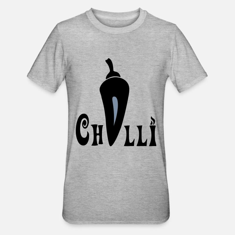 Chilli - Unisex Polycotton T-Shirt - Grau meliert