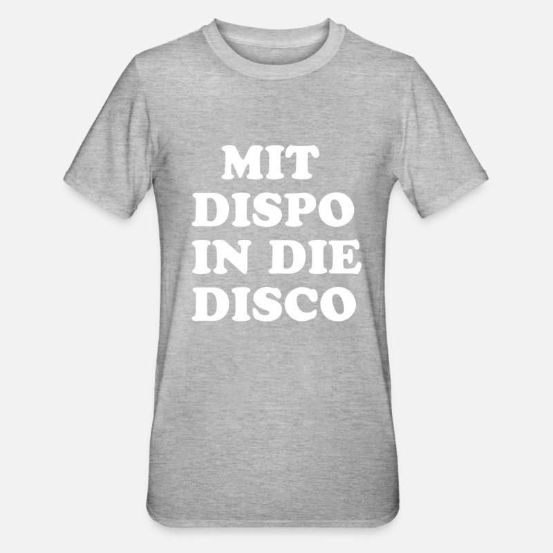 Disco - Unisex Polycotton T-Shirt - Grau meliert