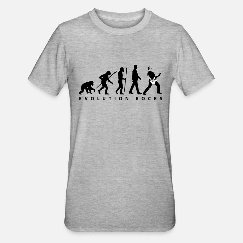 evolution_rocks_032012_b_2c - Unisex Polycotton T-Shirt - heather grey