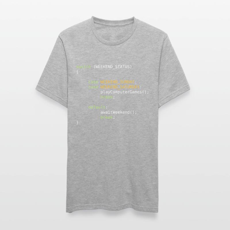 JAVA CODE - SWITCH - GAMING ON WEEKENDS T-shirt polycoton Unisexe