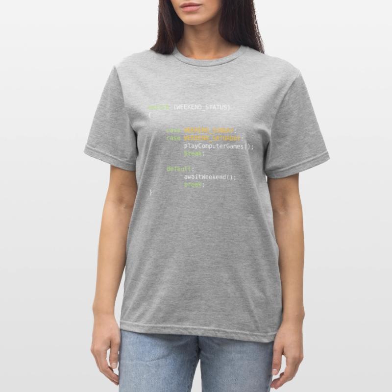 JAVA CODE - SWITCH - GAMING ON WEEKENDS T-shirt polycoton Unisexe