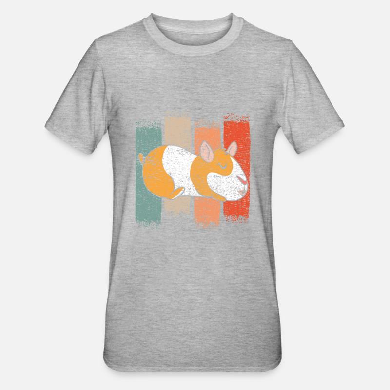Hamster Rétro - T-shirt polycoton Unisexe - gris chiné