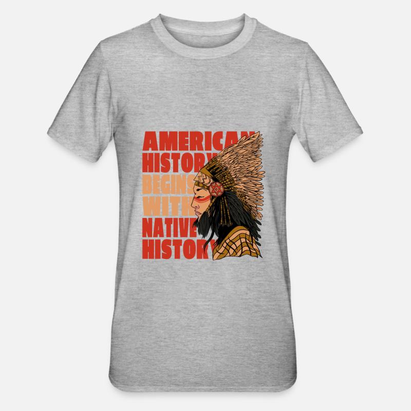 Conception amérindienne - T-shirt polycoton Unisexe - gris chiné