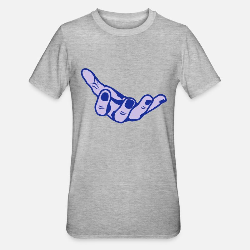 hand open hand open offene mano - Unisex Polycotton T-Shirt - heather grey