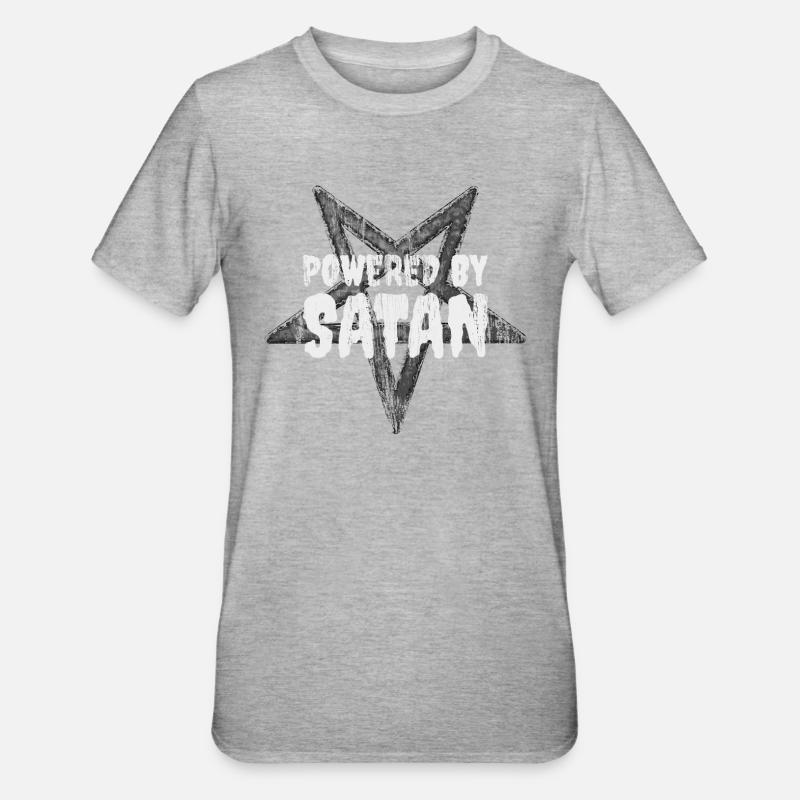 Powered by Satan - T-shirt polycoton Unisexe - gris chiné