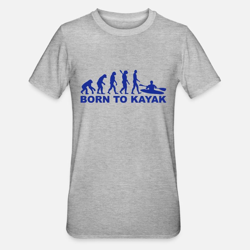 Evolution Kayak - Unisex Polycotton T-Shirt - heather grey
