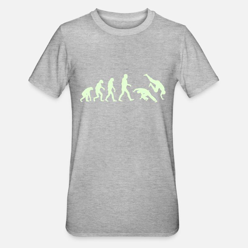 Capoeira Evolution logo - T-shirt polycoton Unisexe - gris chiné