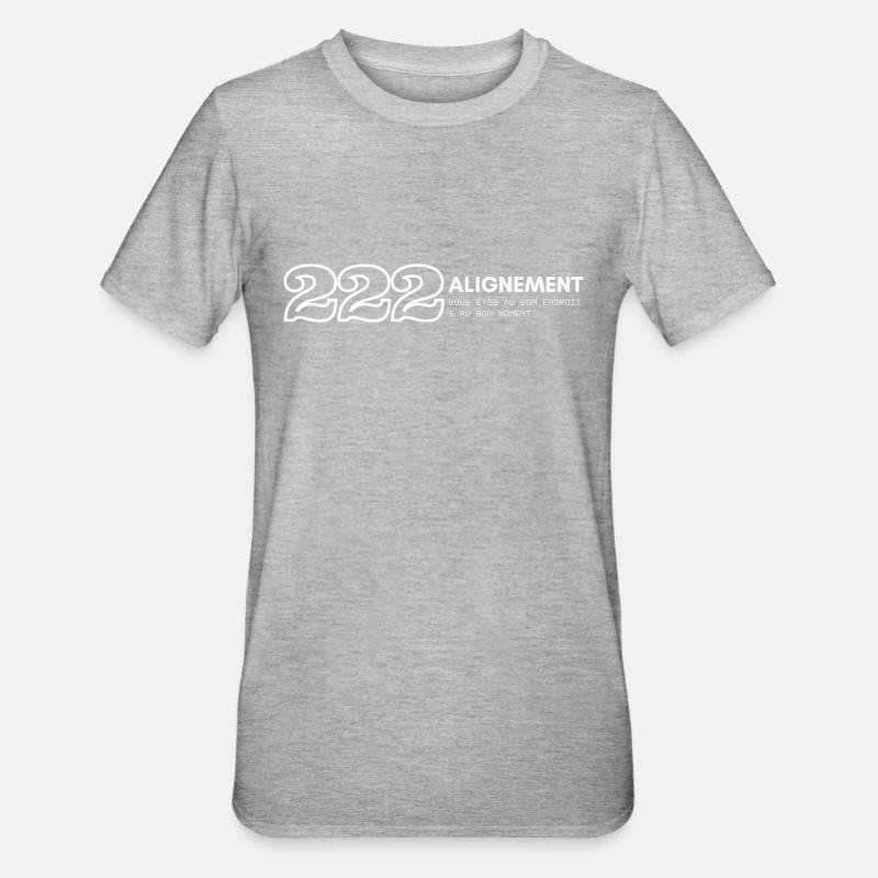 Engle nummer 222 - Unisex polycotton T-shirt - grå meleret