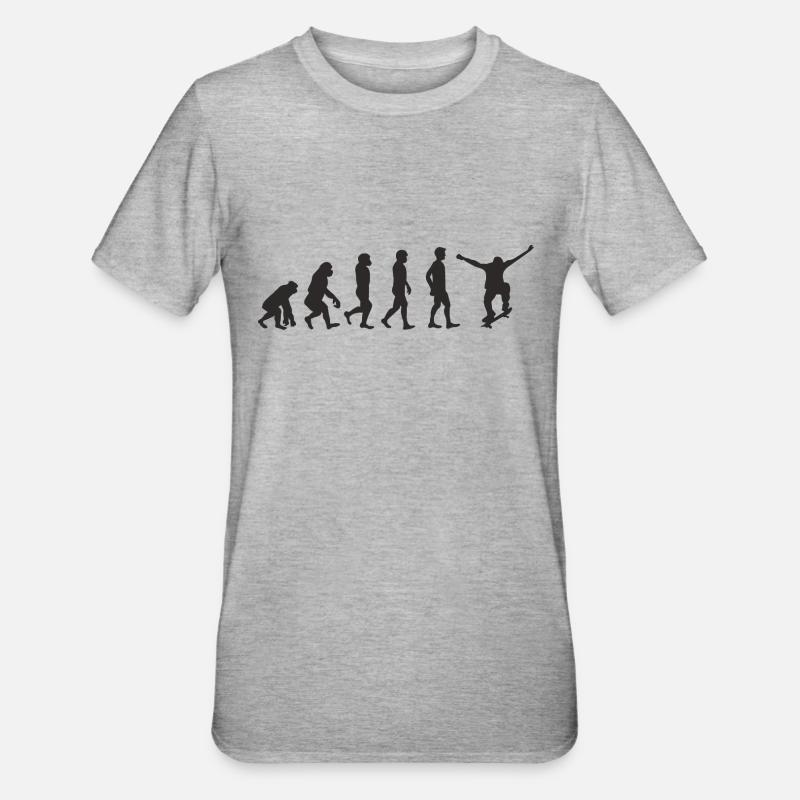Evolution Skater - T-shirt polycoton Unisexe - gris chiné