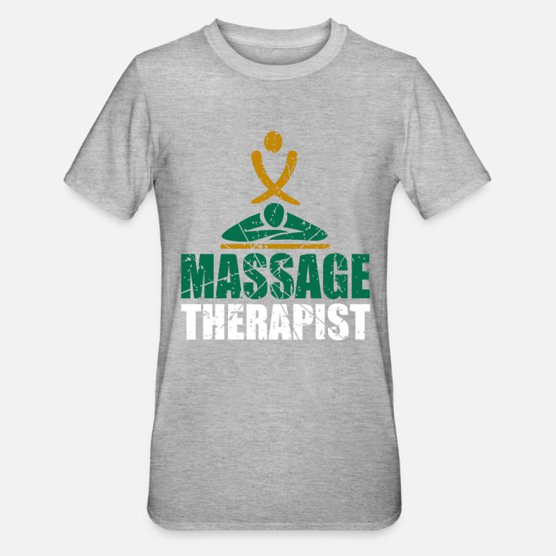 Massagetherapeut Massagetherapie Arbeit - Unisex Polycotton T-Shirt - Grau meliert